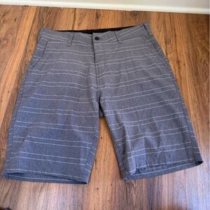 Trunks Multi Functional Short Mens Gray Stripe Size 34 Casual Beach Surf‎